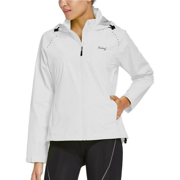 Women's Rain Jackets Waterproof Windbreaker Packable Running Lightweight Cycling - Picture 2 of 7